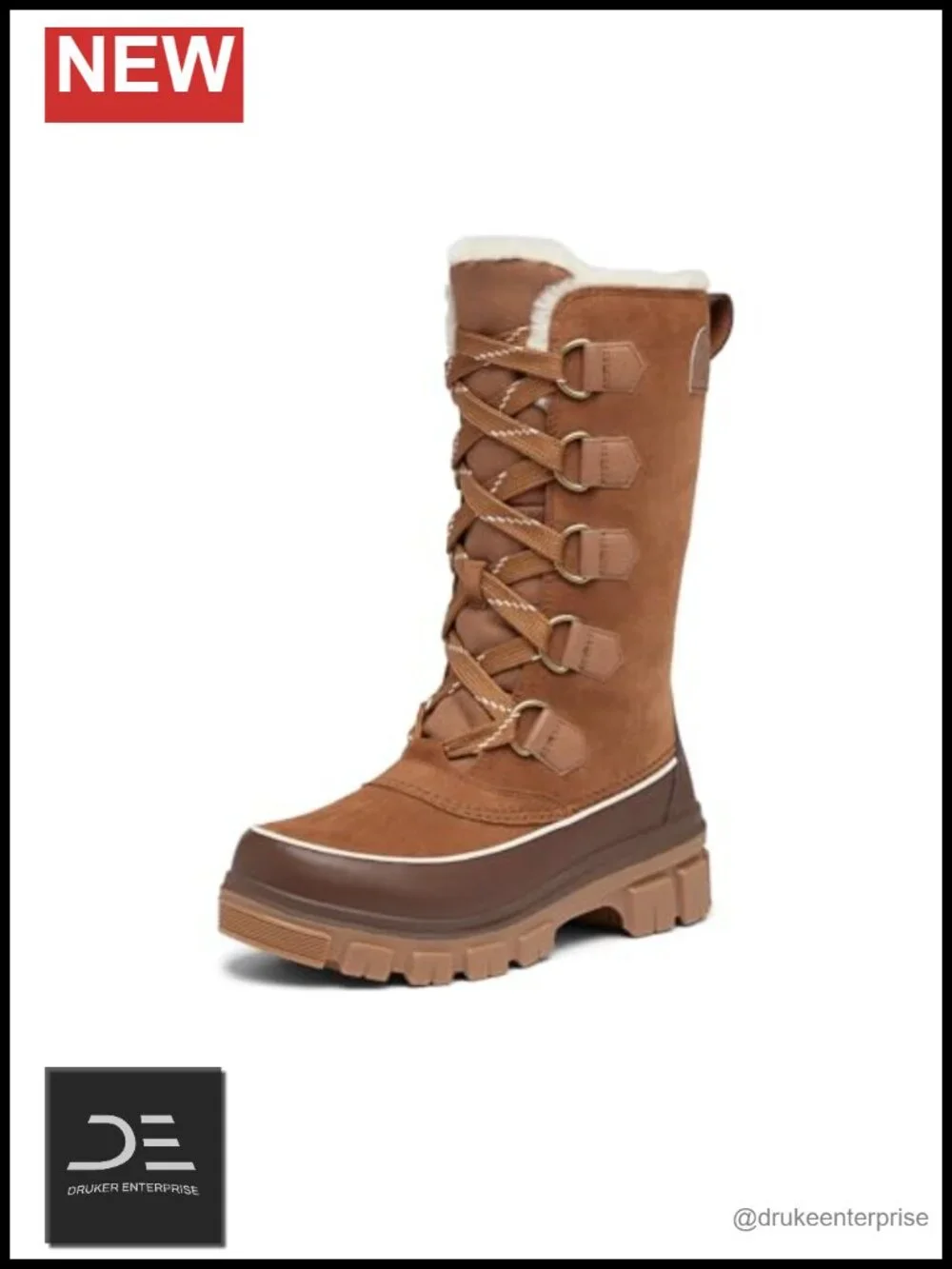 Sorel Tivoli V Tall Waterproof Suede Winter Boots Faux Fur Collar